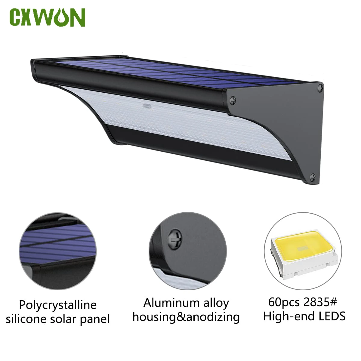 Balance Beam Outdoor - 60/48Led Outdoor Solar Wandleuchte Solar Flutlichter