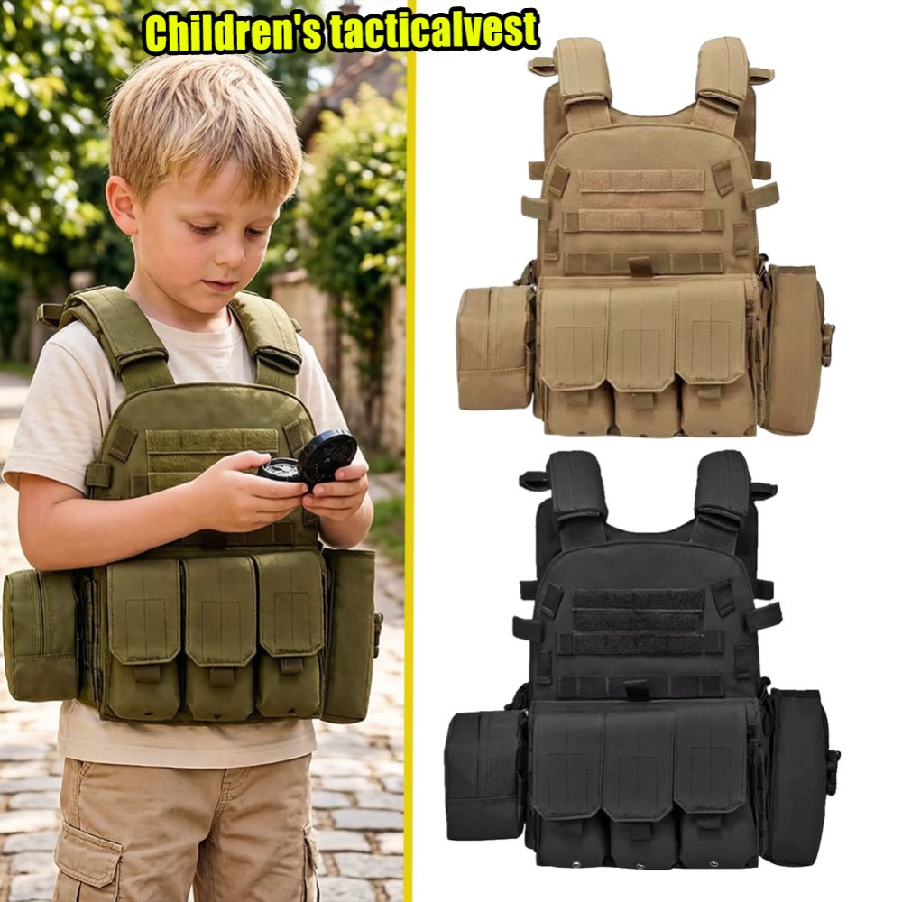 Kids Outdoor Vest - Kinder Airsoft Paintball Weste, verstellbare taktische