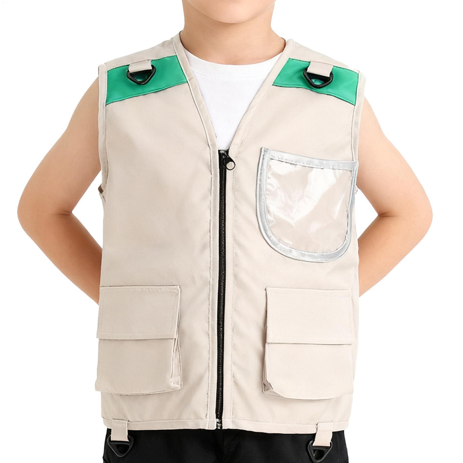 Kids Outdoor Vest - Kinder-Entdeckerweste Kostüm Safari-Cargoweste Jungen Outdoor-Abenteuer-Set für