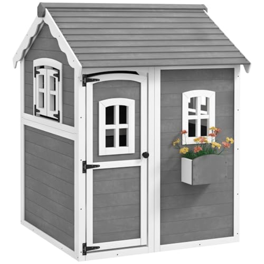 Kids Outdoor Wooden Playhouse - Outdoor-Holzspielhaus für Kinder im Alter von