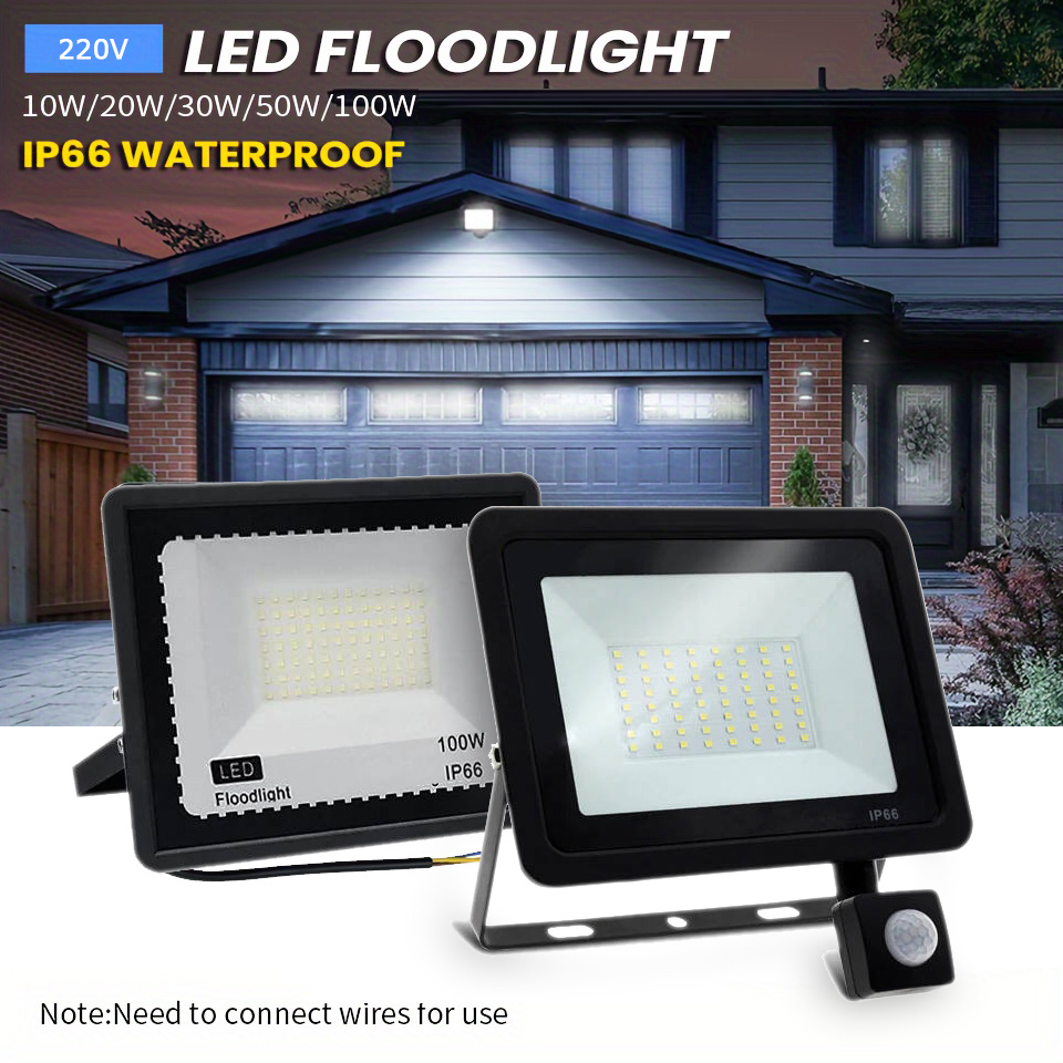 Balance Beam Outdoor - LED-Flutlicht mit PIR-Bewegungssensor, LED-Außenstrahler, 100 W,