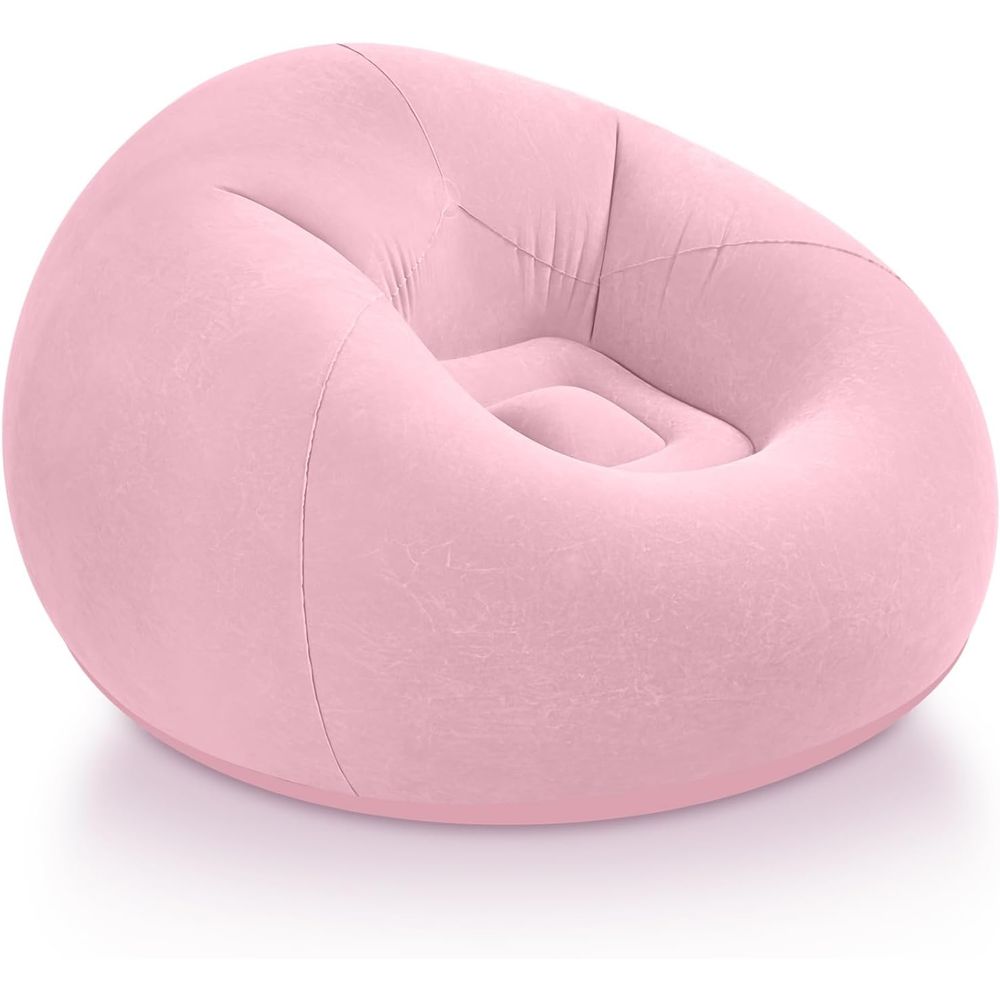 Kids Outdoor Lounger Chair - Aufblasbare Sitzsäcke, Rosa | Tragbares Lazy-Sofa