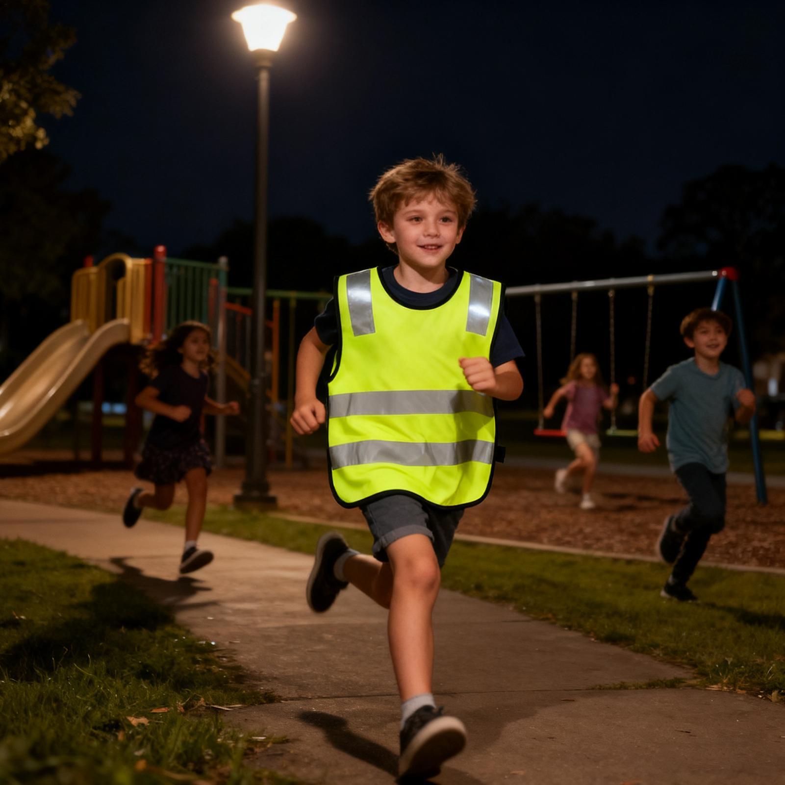 Kids Outdoor Vest - 10 stücke Kinder Reflektierende Sicherheits Weste