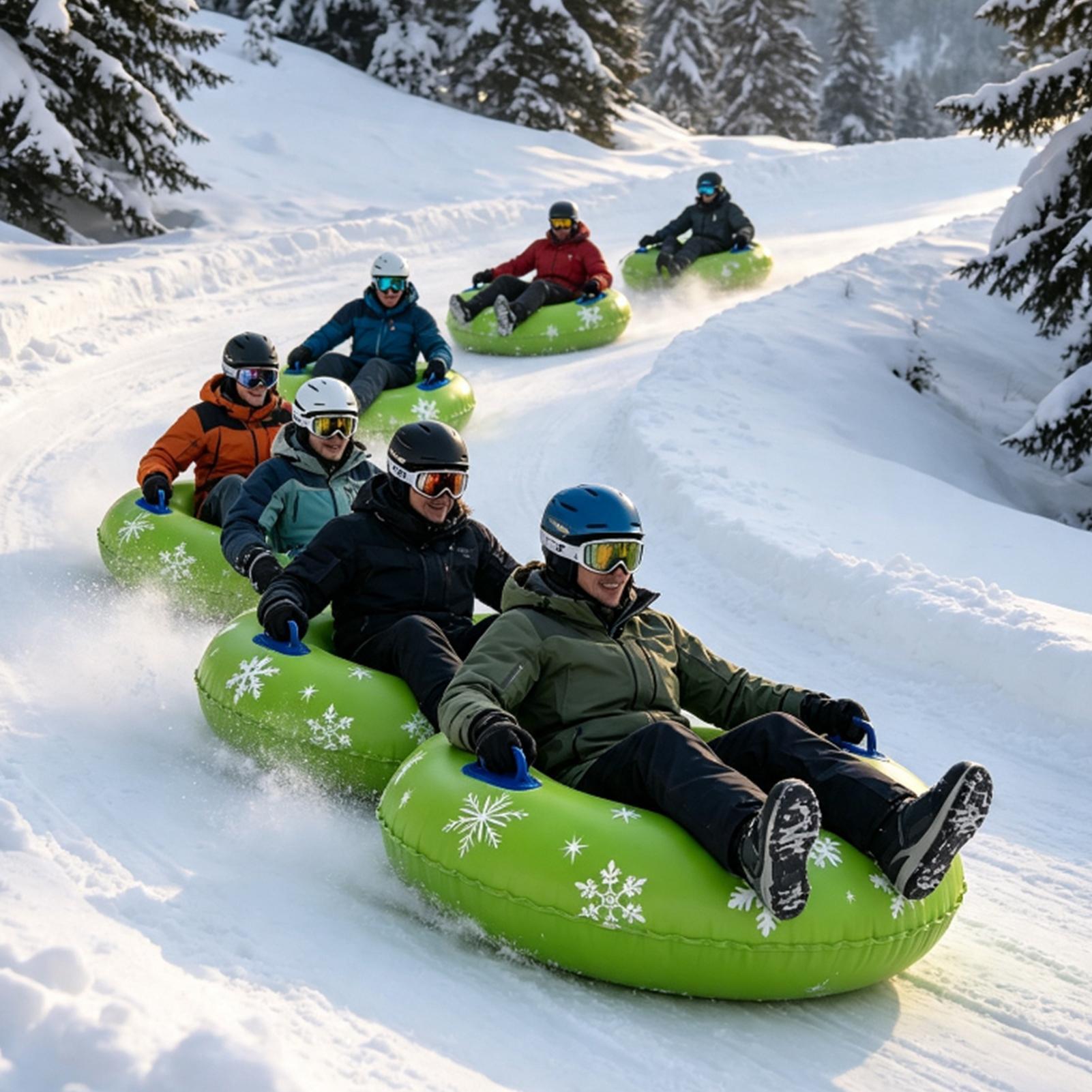 Kids Outdoor Youtube - Schneeröhren für Erwachsene, aufblasbare Outdoor-Winterspaß-Spielzeuge mit