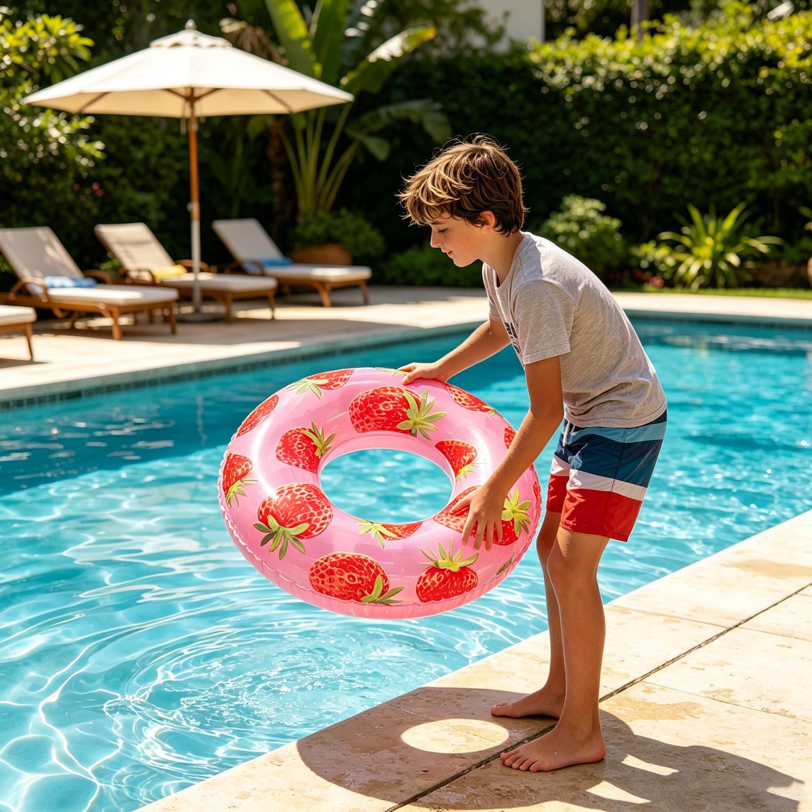 Kids Outdoor Youtube - Aufblasbare Schwimmringe mit Fruchtmuster für Kinder,