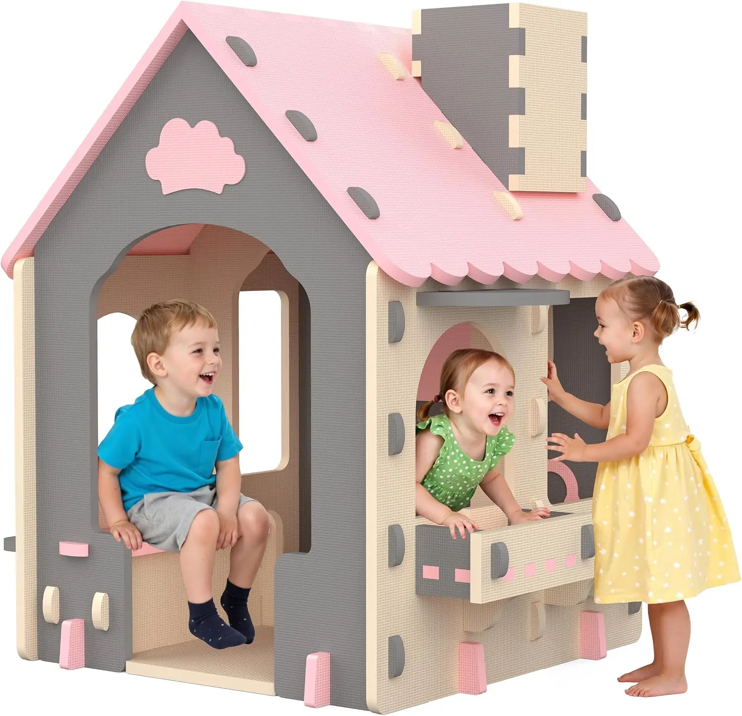 Kids Outdoor House With Kitchen - Kinder-Spielhaus mit Küchenthema, Indoor-Outdoor EVA-Spielhaus für