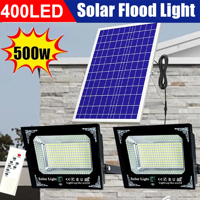 Balance Beam Outdoor - 500 W LED-Solarleuchte, hochhell, 2-Kopf-Flutlicht, wasserdichte