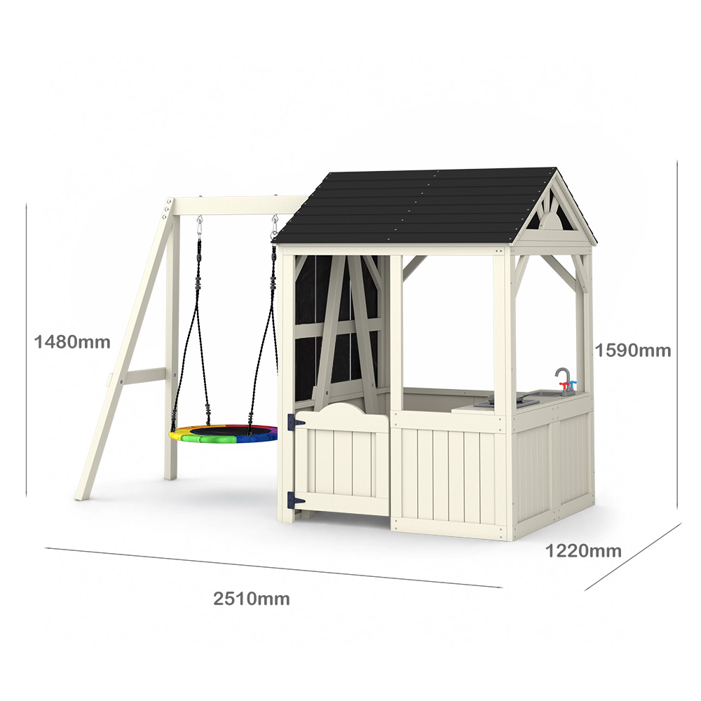Gartenmöbel für Kinder: Spielh – Kids Outdoor Wooden Playhouse Bewertung und Preis