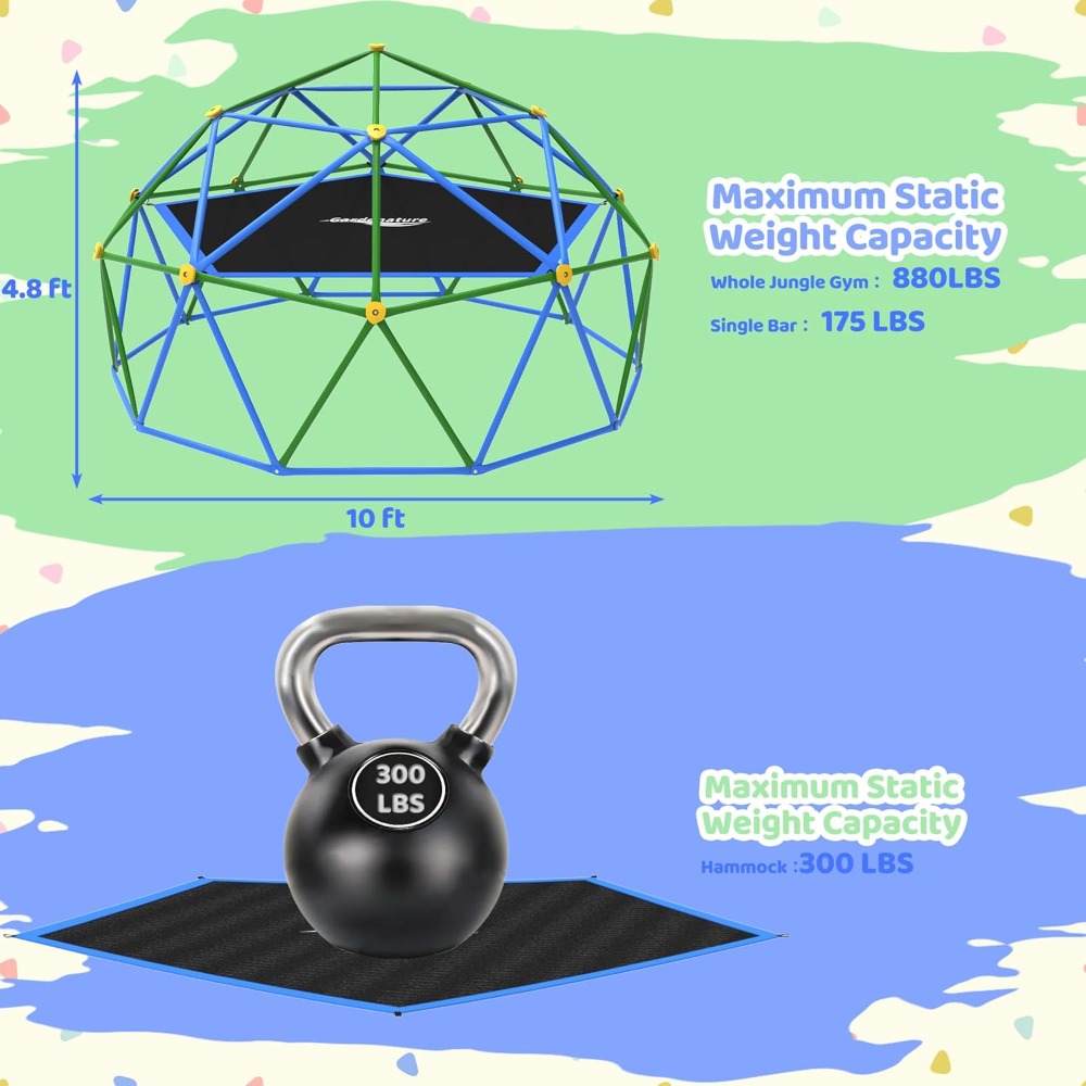 Geometrischer Outdoor-Kletterd – Kids Outdoor Dome Climber Bewertung und Preis