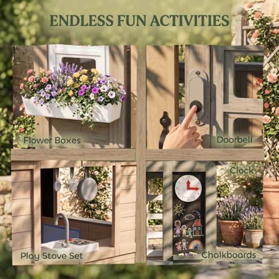 Outdoor-Holzspielhaus für Kind – Kids Outdoor Wooden Playhouse Bewertung und Preis