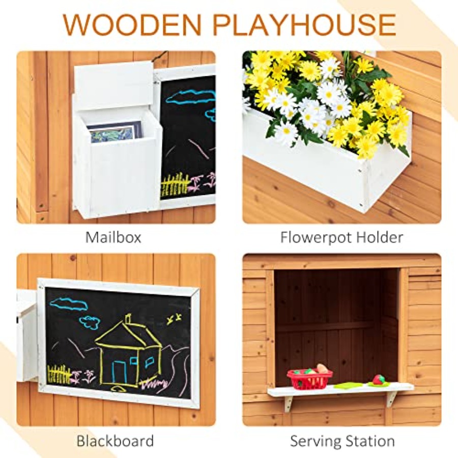 Outdoor-Holzspielhaus für Kind – Kids Outdoor Wooden Playhouse Bewertung und Preis