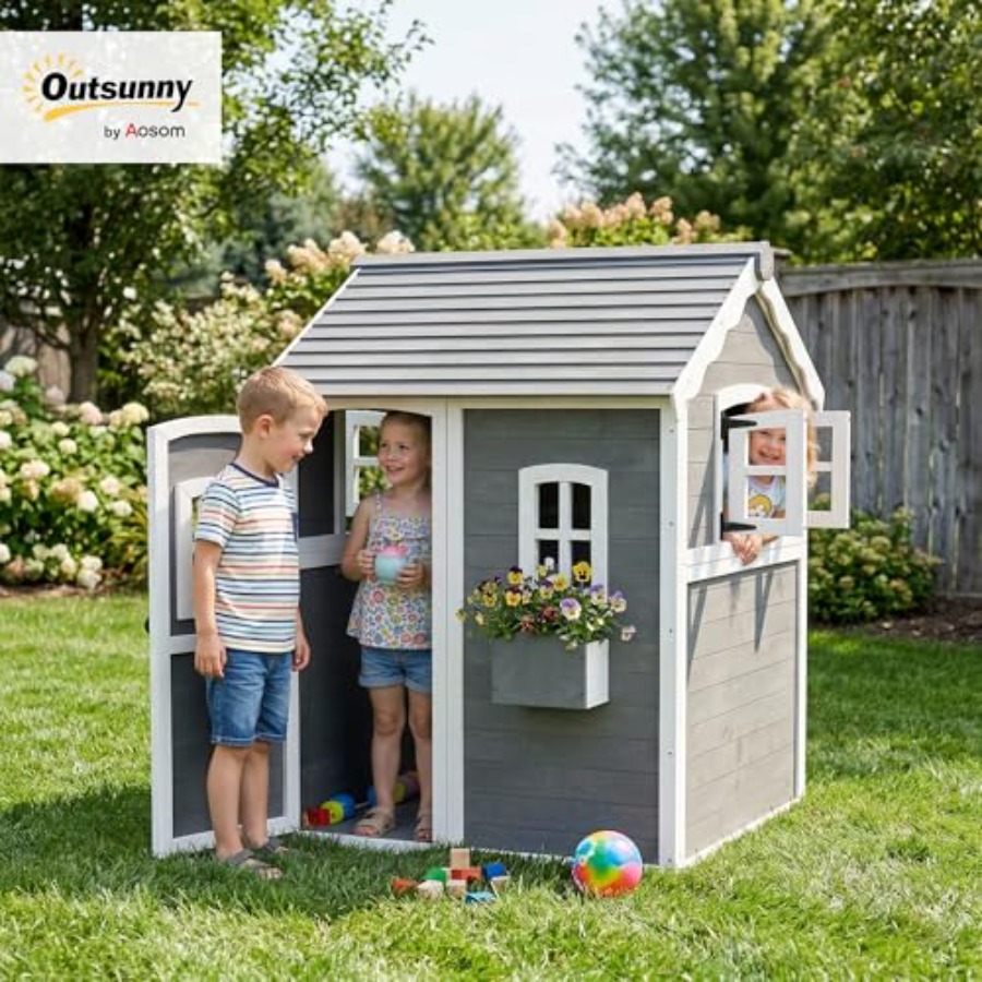 Outdoor-Holzspielhaus für Kind – Kids Outdoor Wooden Playhouse Bewertung und Preis