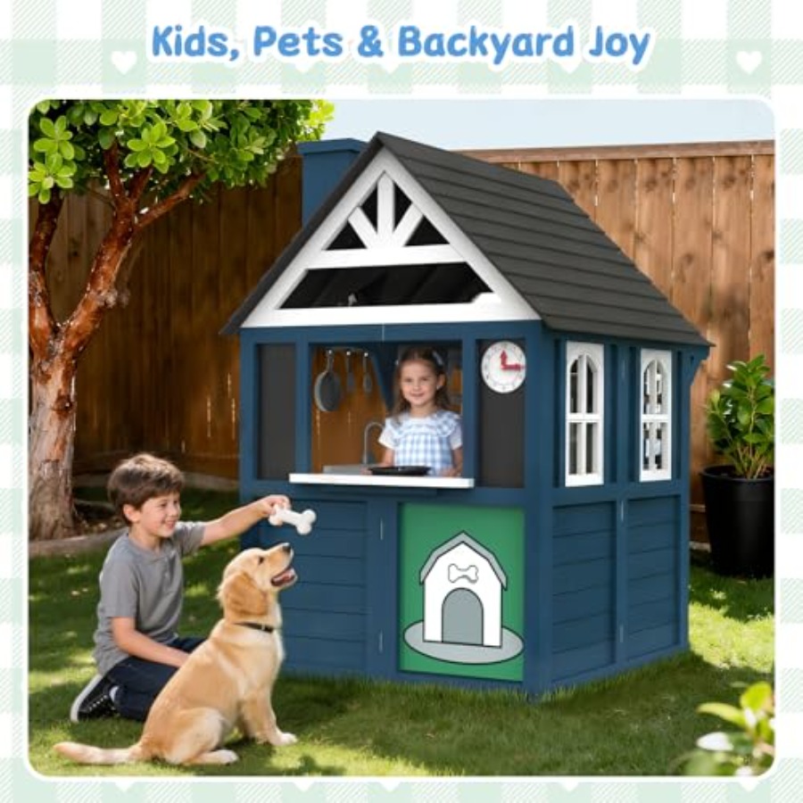 Outdoor-Spielhaus für Kinder:  – Kids Outdoor Wooden Playhouse Bewertung und Preis
