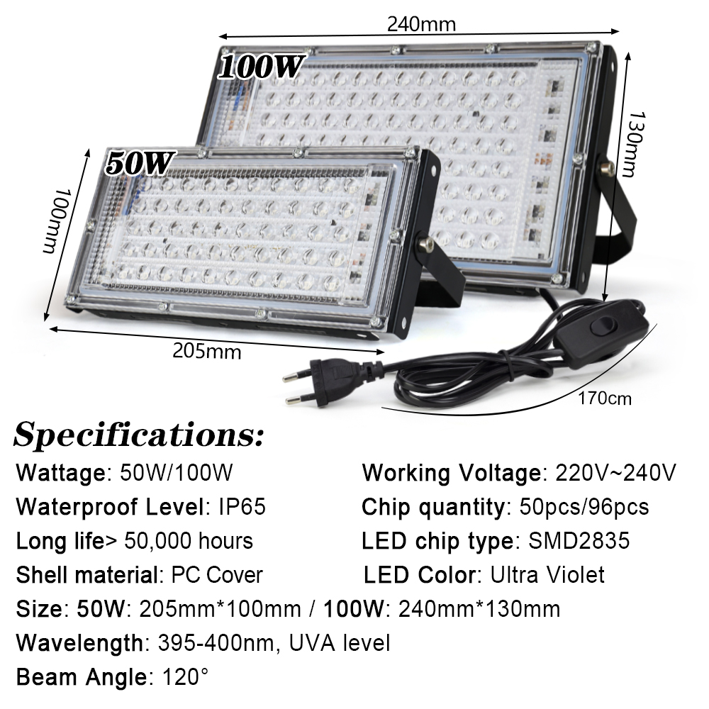 UV-LED-Flutlicht 50 W 100 W 15 – Balance Beam Outdoor Bewertung und Preis