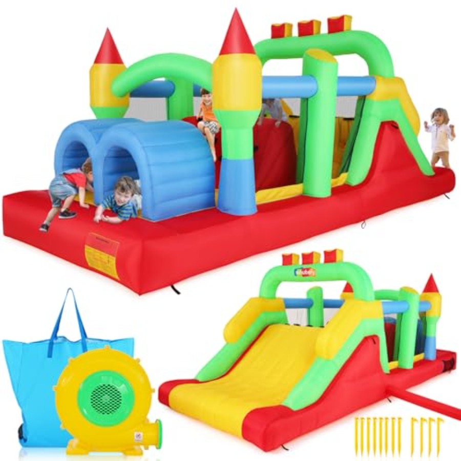 Aufblasbare Hüpfburg-Hindernis – Kids Outdoor Obstacle Course Bewertung und Preis