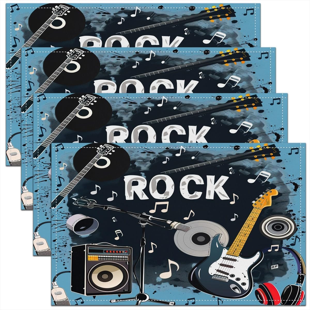 Rockmusik-Tischsets, 4er-Set,  – Kids Outdoor Kitchen Set Bewertung und Preis