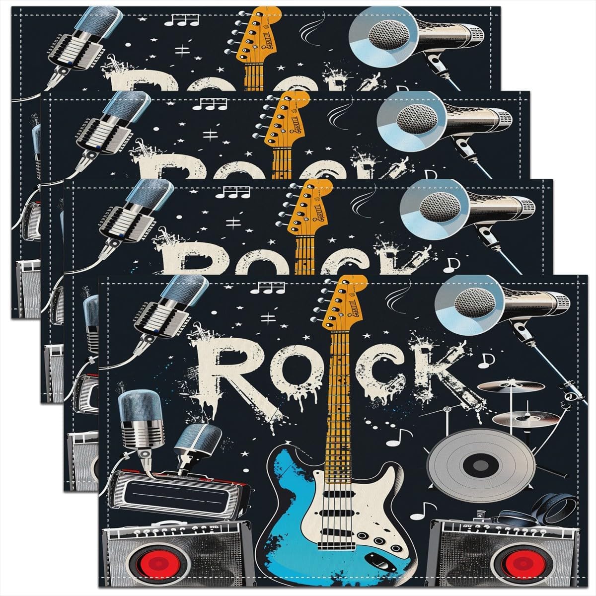 Rockmusik-Tischsets, 4er-Set,  – Kids Outdoor Kitchen Set Bewertung und Preis
