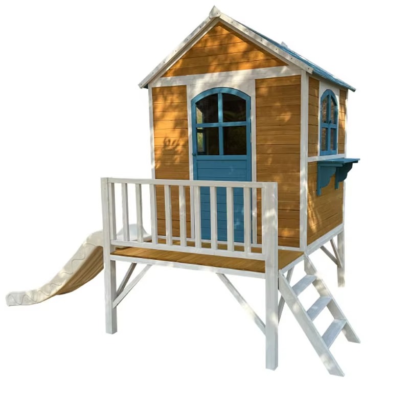 Modernes Zweistöckiges Kinder- – Kids Outdoor Wooden Playhouse Bewertung und Preis