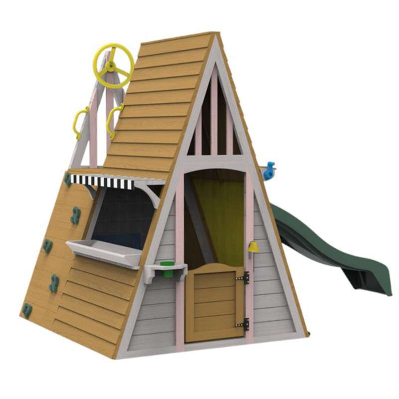 Kinder-Outdoor-Spielplatzgerät – Kids Outdoor Wooden Playhouse Bewertung und Preis
