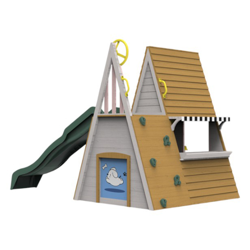 Kinder-Outdoor-Spielplatzgerät – Kids Outdoor Wooden Playhouse Bewertung und Preis