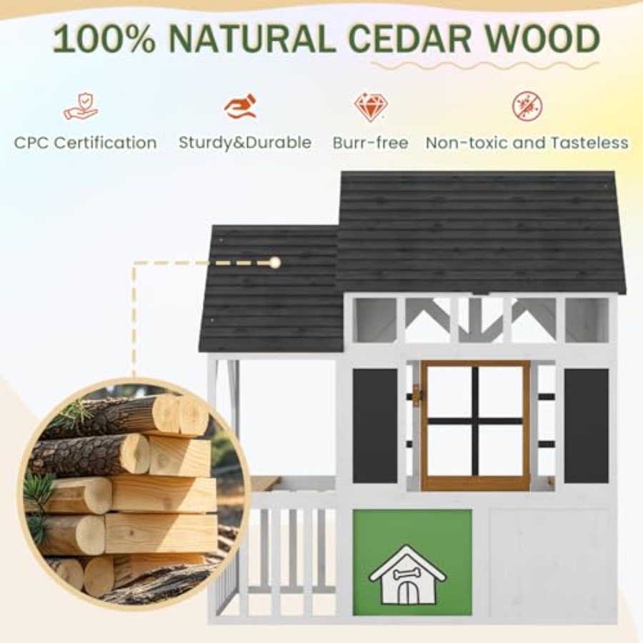 Outdoor-Holzspielhaus für Kind – Kids Outdoor House With Kitchen Bewertung und Preis