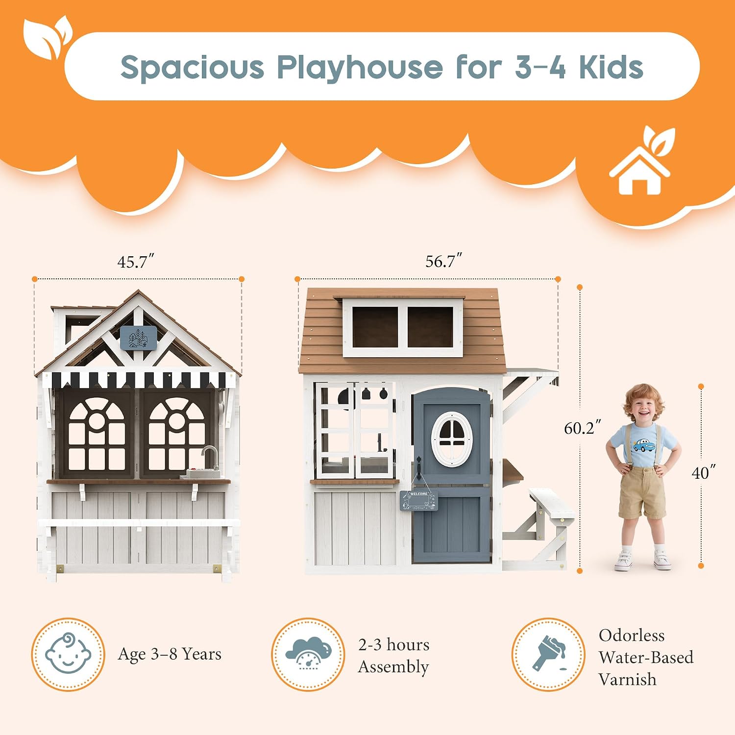 Albott Kinder-Outdoor-Holzspie – Kids Outdoor Wooden Playhouse Bewertung und Preis